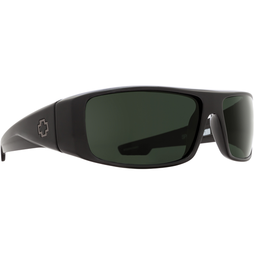 Spy Optic Logan Sunglasses, Black Frame and Happy Gray Green Lens