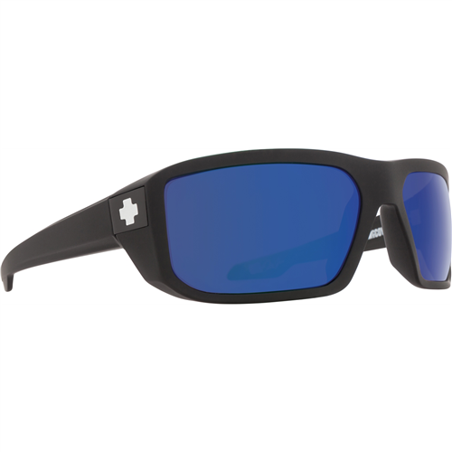 Spy Optic McCoy Sunglasses, Matte Black Frame and HD Plus Bronze Polar w/ Blue Spectra Mirror Lens