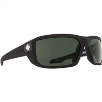 Spy Optic McCoy Sunglasses, Soft Matte Black Frame and Happy Gray Green Lens