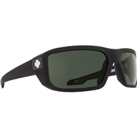 Spy Optic McCoy Sunlasses, Soft Matte Black Frame and Happy Gray Green Polar Lens