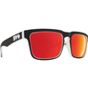 Spy Optic Helm Sunglasses, Whitewall Frame and Happy Gray Green w/ Red Spectra Lens