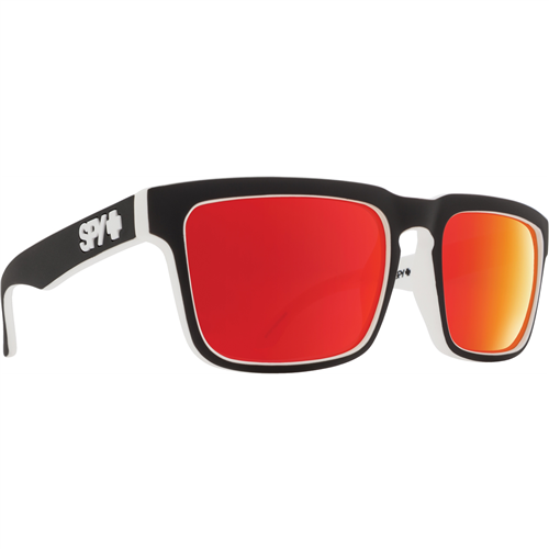 Spy Optic Helm Sunglasses, Whitewall Frame and Happy Gray Green w/ Red Spectra Lens