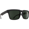Spy Optic Helm Sunglasses, Soft Matte Black Frame and Happy Gray Green Polar Lens
