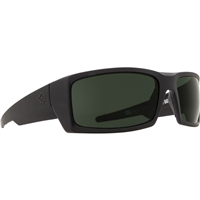 Spy Optic General Sunglasses, Soft Matte Black Frame w/ Happy Gray Green Lens