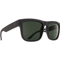 Spy Optic Discord Sunglasses, Soft Matte Black Frame w/ HD Plus Gray Green Lens