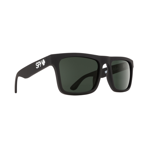 Spy Optic Atlas Sunglasses, Soft Matte Black Frame w/ Happy Gray Green Lens