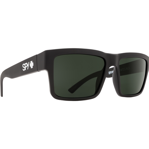 Spy Optic Montana Glasses, Soft Matte Black Frame w/ Happy Gray Green Lens