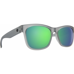 Spy Optic Sundowner Sunglasses, Matte Translucent Smoke Frame w/ Gray w/Green Spectra Lens