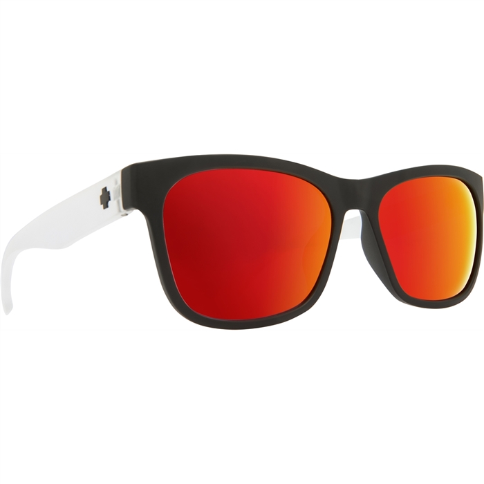 Spy Optic Sundowner Sunglasses, MB/Mt Crystal-Gray Frame w/ Gray w/ Red Spectra Lens