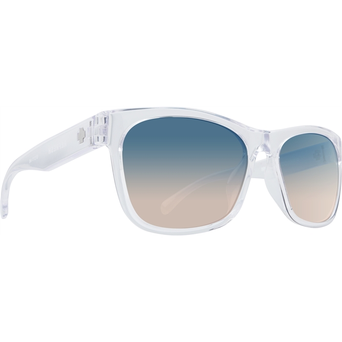 Spy Optic Sundowner Sunglasses, Clear Frame w/ Blue Sunset Fade Lens