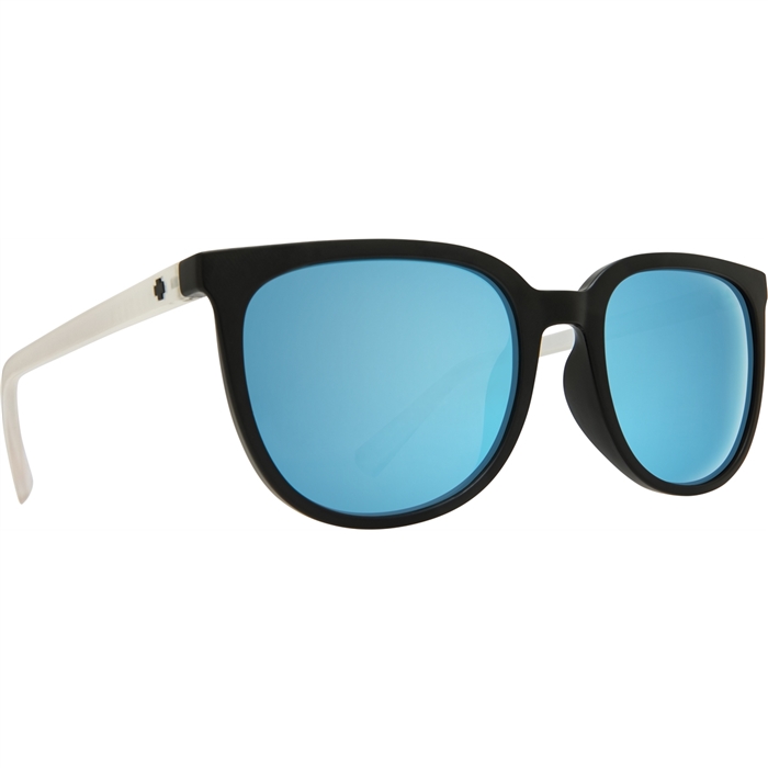 Spy Optic Fizz Sunglasses, Matte Black/Matte Crystal Frame w/ Gray w/ Light Blue Spectra Lens