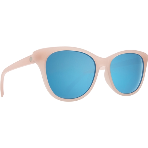 Spy Optic Spritzer Sunglasses, Matte Translucent Blush Frame w/ Gray w/ Light Blue Spectra Lens