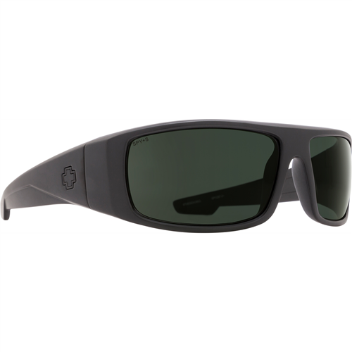 Spy Optic Logan Sunglasses, SOSI Matte Black ANSI RX Frame and HD Plus Gray Green Lens