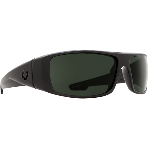 Spy Optic Logan Sunglasses, SOSI Black ANSI RX Frame and HD Plus Gray Green Lens