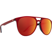 SPY OPTIC INC 873525193365 Spy Optic Syndicate Glasses, Red/Black Frame w/ Happy Gray Green w/ Red Spectra Lens