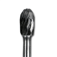 Carbide Bur 1/4 in. Shank - Tree Shaped Radius