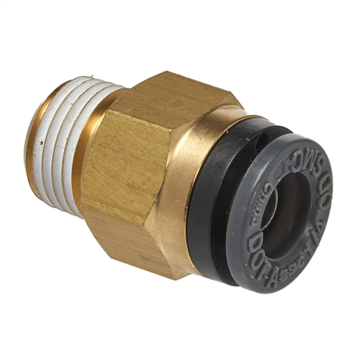 Straight Male Connector 1/4 IN Tube X 1/8 IN NPT (2)