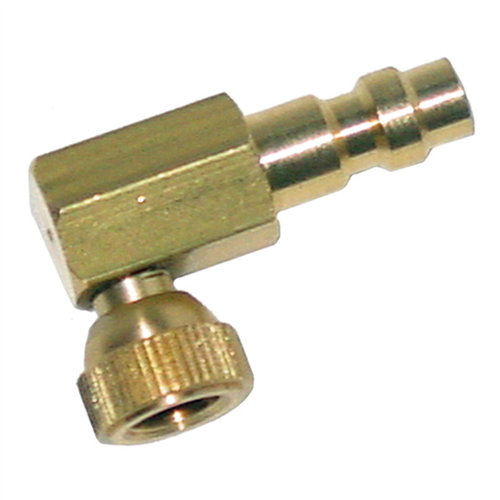 Small Schrader Right Angle Adapter with Quick Coupler Plug