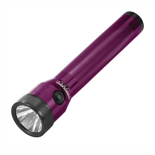 Purple Stinger Rechargeable Flashlight with AC/DC and 2 Holders