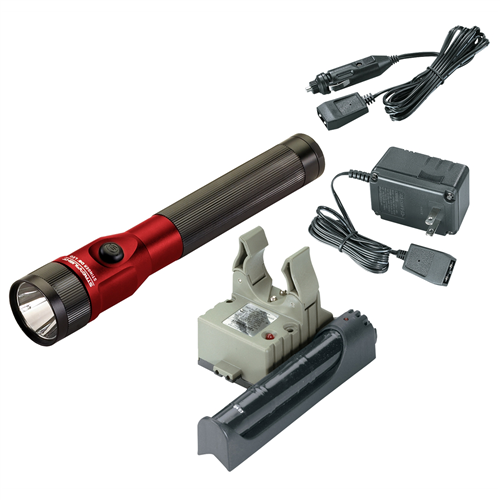 Stinger DS LED Rechargeable Flashlight with AC/DC and PiggyBack - Red