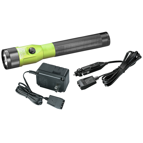 Lime Green Stinger DS LED Flashlight with AC/DC and PiggyBack Charger