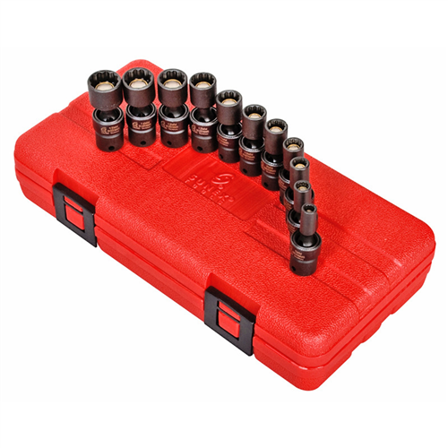 SunexÂ® Tools 11-Piece 1/4 in. Drive 12-Point Metric Magnetic Universal Impact Socket Set