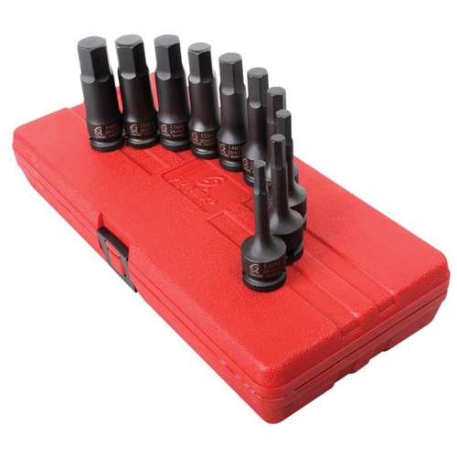 SunexÂ® Tools 10-Piece 1/2 in. Drive Metric Impact Hex Driver Set