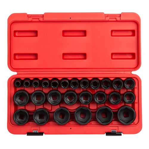 SunexÂ® Tools 26-Piece 1/2 in. Drive Metric Impact Socket Set