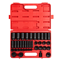 39-Piece 1/2 in. Drive 6-Point Standard and Deep Fractional SAE Impact Socket Set