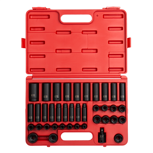 39-Piece 1/2 in. Drive Standard and Deep Metric Impact Socket Set