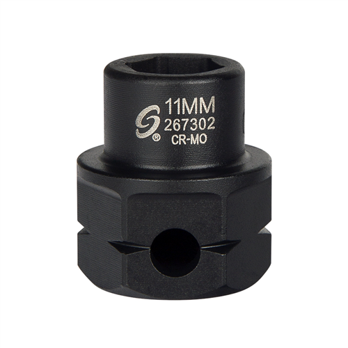 SunexÂ® Tools 1/2 in. Drive 6-Point Low Profile Impact Socket w/ Hex Shank, 11 mm