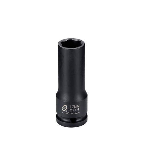 SunexÂ® Tools 1/2 in. Drive 17 mm Extension Thin Wall Mercedes-Benz Lug Impact Socket
