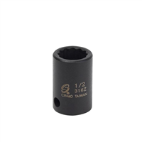 SunexÂ® Tools 3/8 in. Drive 12-Point 1/2 in. Impact Socket,