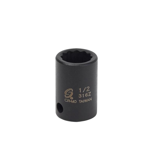 SunexÂ® Tools 3/8 in. Drive 12-Point 1/2 in. Impact Socket,