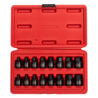 SunexÂ® Tools 16-Piece 3/8 in. Drive Stubby Impact Hex Driver Set