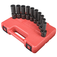 SunexÂ® Tools 10-Piece 3/8 in. Drive Deep Metric Universal Impact Socket Set