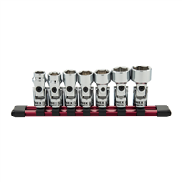 SunexÂ® Tools 7-Piece 3/8 in. Drive Universal Socket Set-Fractional SAE 6-Point Rail