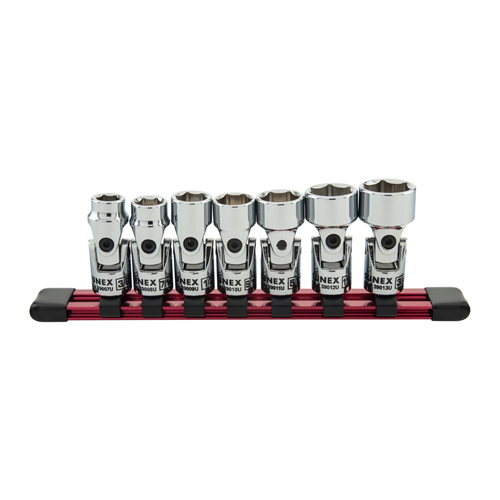 SunexÂ® Tools 7-Piece 3/8 in. Drive Universal Socket Set-Fractional SAE 6-Point Rail
