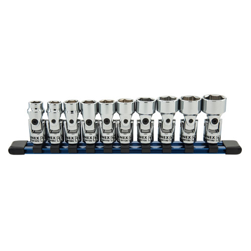 SunexÂ® Tools 10-Piece 3/8 in. Drive Universal Socket Set- mm 6-Point Rail