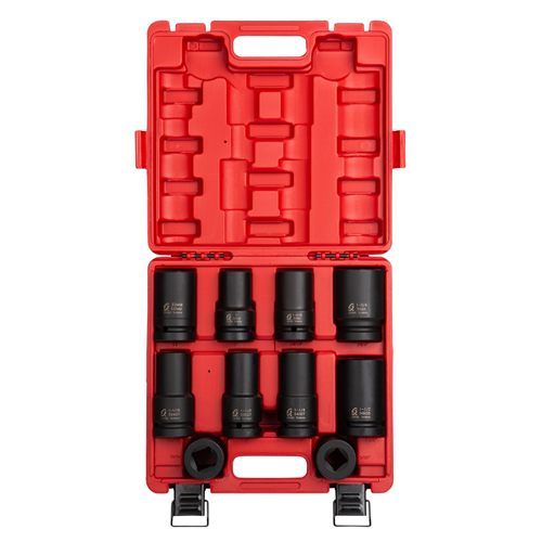 10-Piece 1 in. Drive Fractional SAE / Metric Heavy Duty Wheel Impact Socket Set