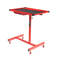 Sunex Heavy Duty Adjustable Red Work Table with Drawer