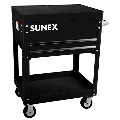 SunexÂ® Tools Compact Slide Top Utility Cart, Black
