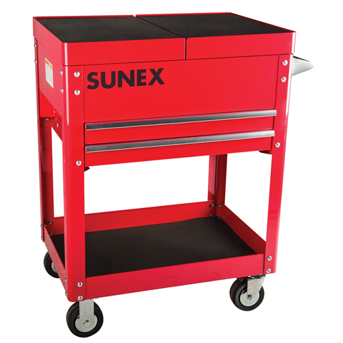 SunexÂ® Tools Compact Slide Top Utility Cart, Red