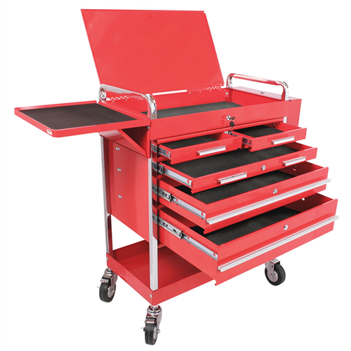 Professional Duty 5 Drawer Service Cart - Tool Storage