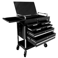 Hd 5-Drawer Service Cart, Black - Tool Storage