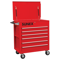 Sunex Tools 6 Full-Drawer Professional Cart, Red