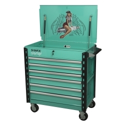 Sunex Tools Premium Full-Drawer Service Cart, Gertie Pin Up Girl