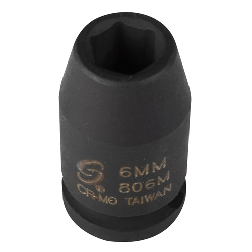 1/4 in. Drive 6-Point Standard Impact Socket 6mm