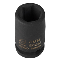 1/4 in. Drive 6-Point Standard Impact Socket 8mm