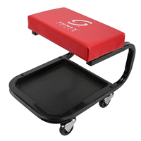 Sunex Creeper Seat with Lower Shelf, Red